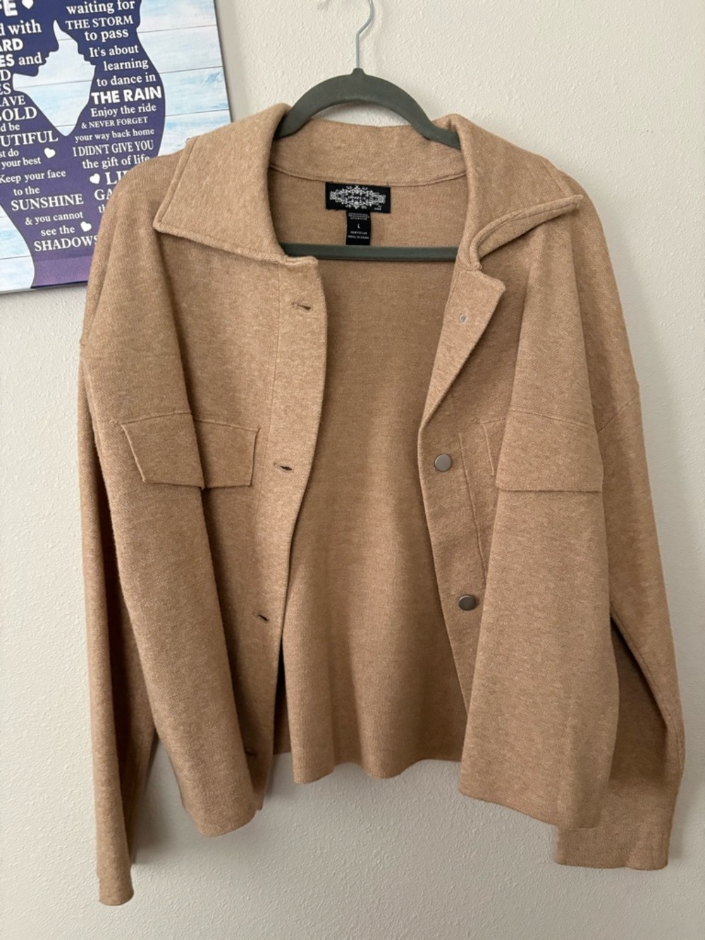 Cozy Oversized Shacket in Camel